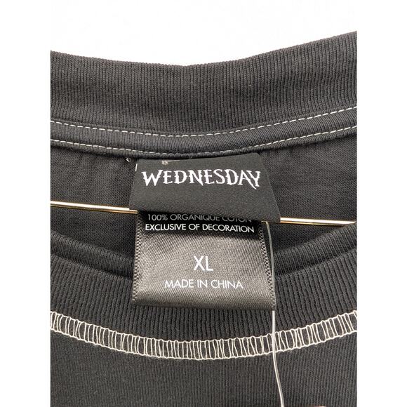 NWT BoxLunch Wednesday Nevermore Academy Ombré Long Sleeve T-Shirt in XL - Picture 7 of 9